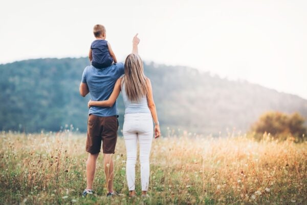 Family spending time together outdoors